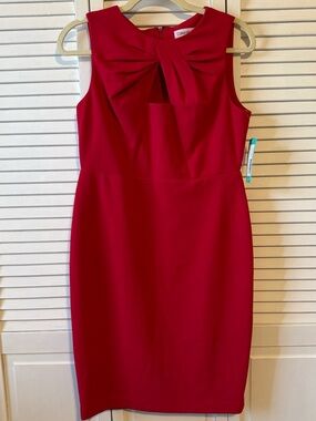 Calvin Klein Red Sleeveless Dress